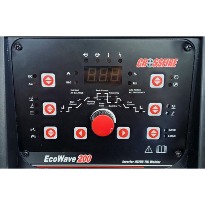 Control Panel of Crossfire EcoWave 200 ACDC TIG Welder
