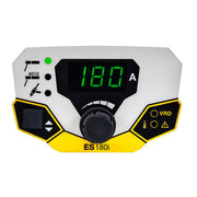 close up of control panel of esab rogue 180 stick welder showing stick welding 6010 mode and tig lift mode