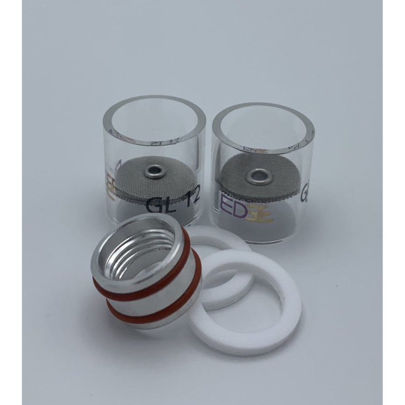 EDGE Pyrex Cup Set Gas Lens #12 Shorty With Diffuser
