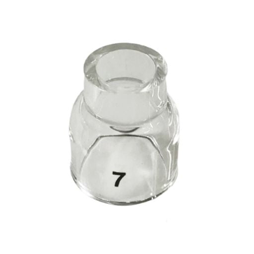 pyrex tig cup with number 7 showing
