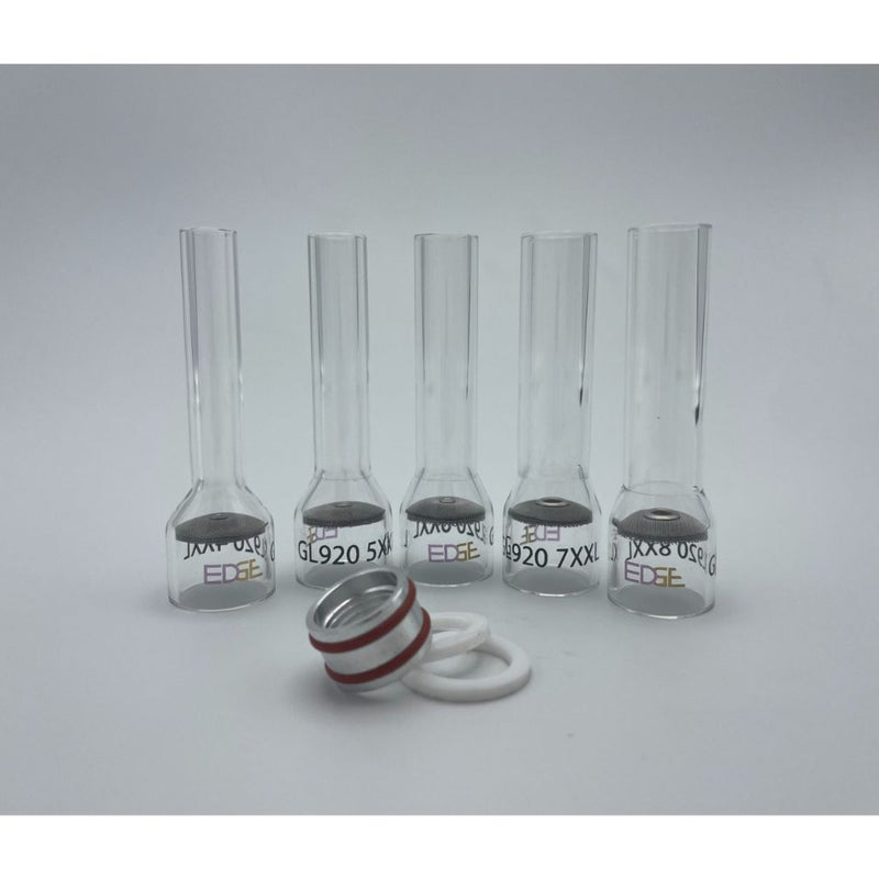EDGE XXL Long Pyrex Cup Kit #4 - #8 With Laminar Flow Gas Diffuser