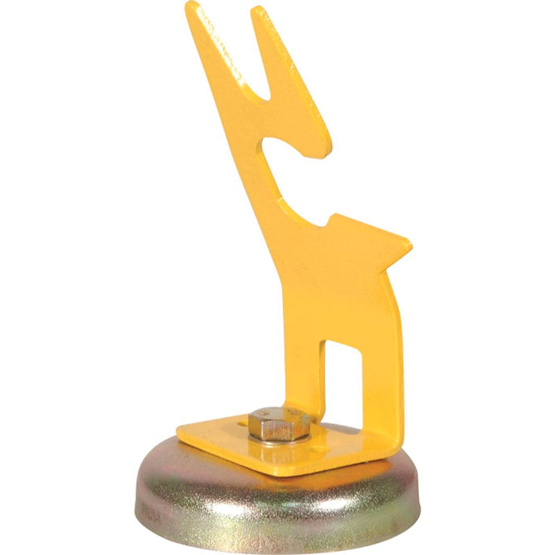yellow formed TIG torch holder with brass magnetic base