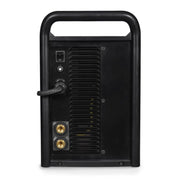 back of miller multimatic 220 welder showing power and gas connections