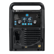 front panel of miller multimatic 235 welder showing controls and ports