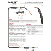 Miller Stealth PST-ML150 MIG torch consumables guide