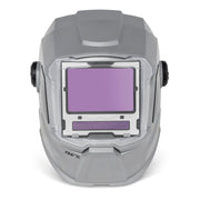 front of Miller t94i xl welding helmet showing silver color