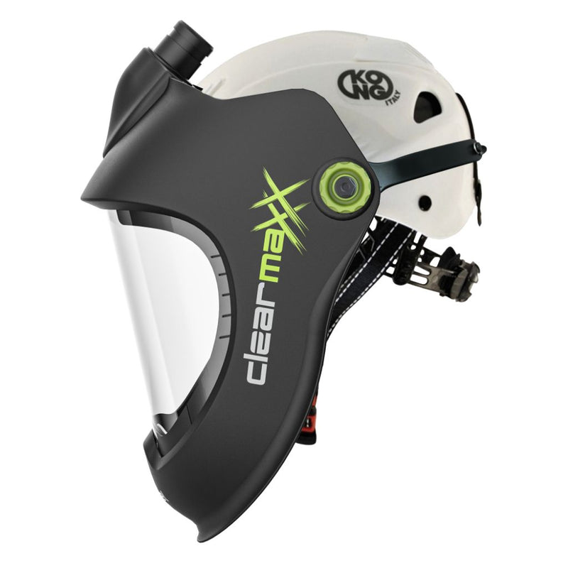 optrel clearmaxx papr grinding helmet with hard hat