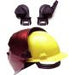 optrel slotted hard hat adapter attached to yellow hard hat