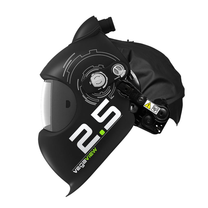 optrel vegaview 2.5 papr welding helmet side view with face seal