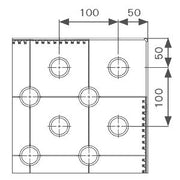 Engineering diagram showing diagonal hole pattern of siegmund system 28 welding table