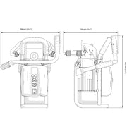 Steelmax BM21 SS portable beveling machine for stainless steel - Dimensions