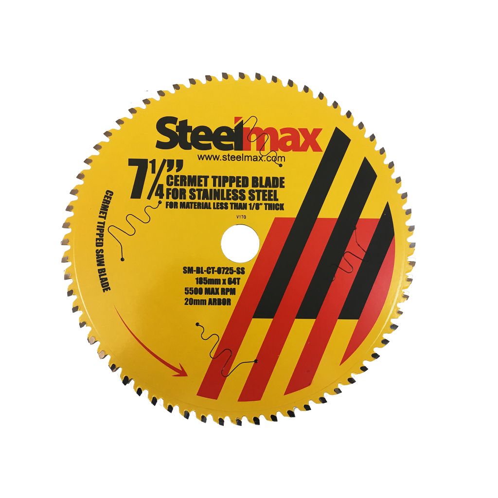 Steelmax Cermet Tipped Metal Cutting Saw Blades for Stainless