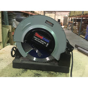 Steelmax S14 14 inch metal cutting chop saw in locked storage position