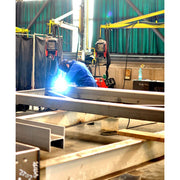 individual welding with wire feeder over head