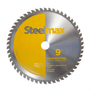 9 inch Steelmax tungsten carbide tipped TCT metal cutting saw blade for stainless steel. Round blade for chop saw and circular saw.