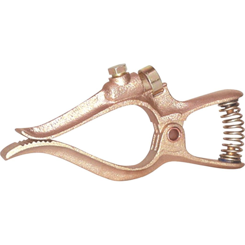 large and long 500 amp tweco ground clamp with copper construction and brass connectors