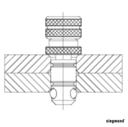 Boulon de serrage rapide universel réglable court (bruni)