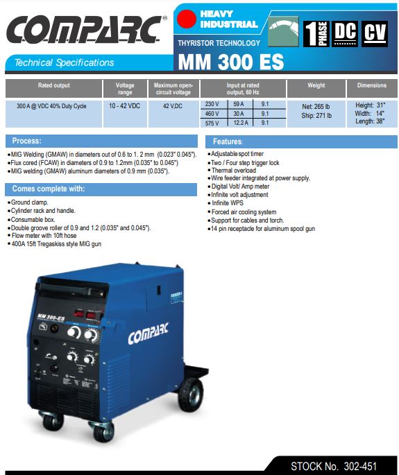 Comparc MM 300 ES MIG Welder