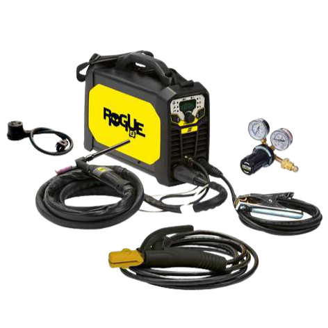 esab welder with tig torch stick stinger ground clamp and argon regulator