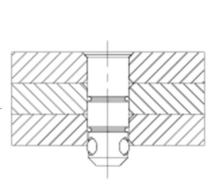 Long Flush Mount Bolt (Burnished) - Weldready