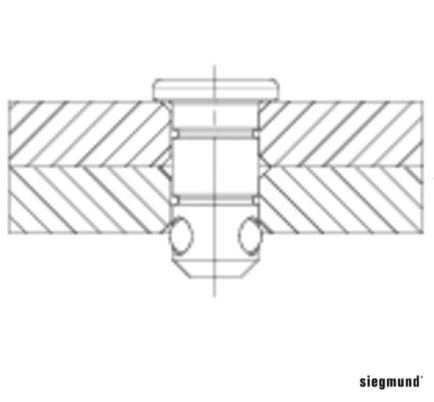 Boulon de serrage rapide court et plat (bruni) 