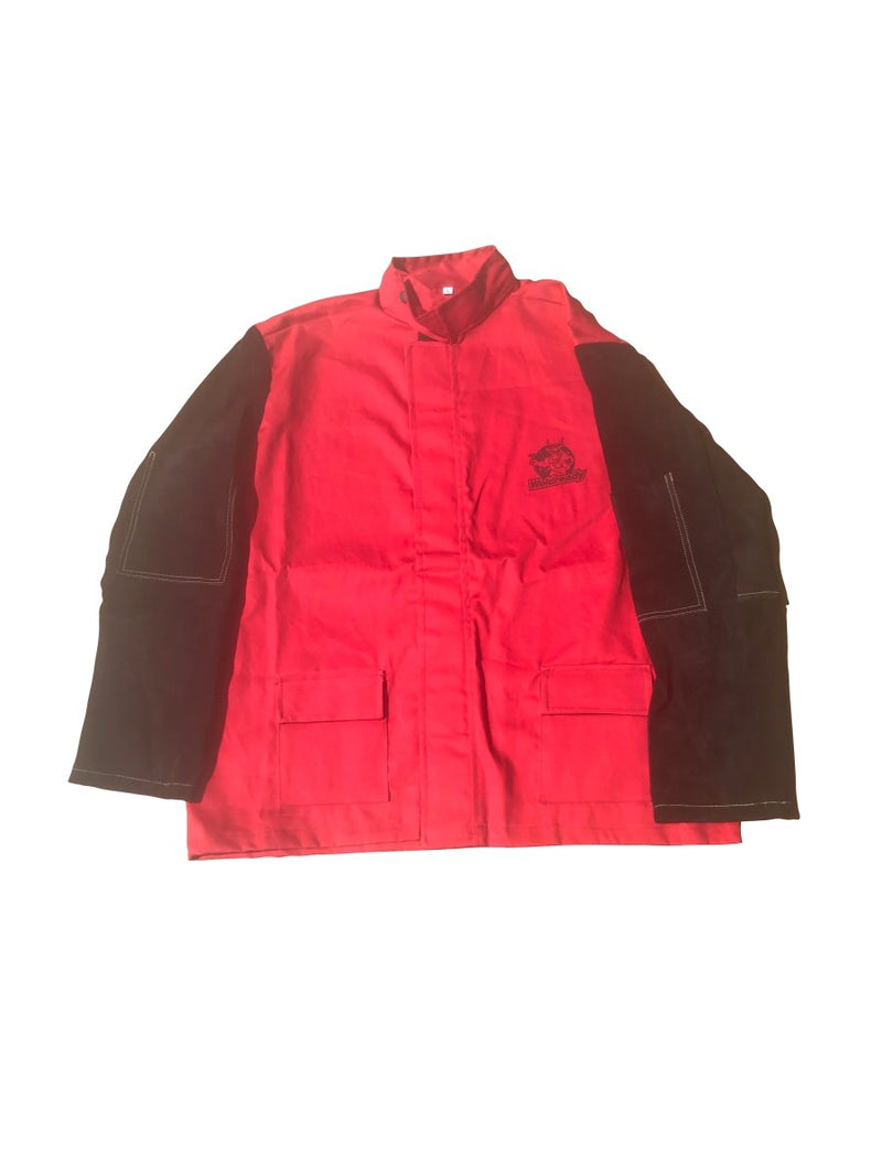 Weldready FR Welding Jacket with Leather Sleeves - Weldready