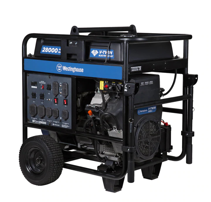 westinghouse generator 20000df isometric view with flip down handles